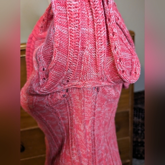 DKNY HOODED Half Zip WINTER Holiday Sweater SZ M - Picture 9 of 15